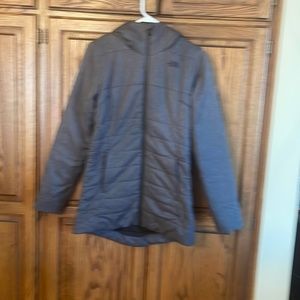Gray north face coat size small